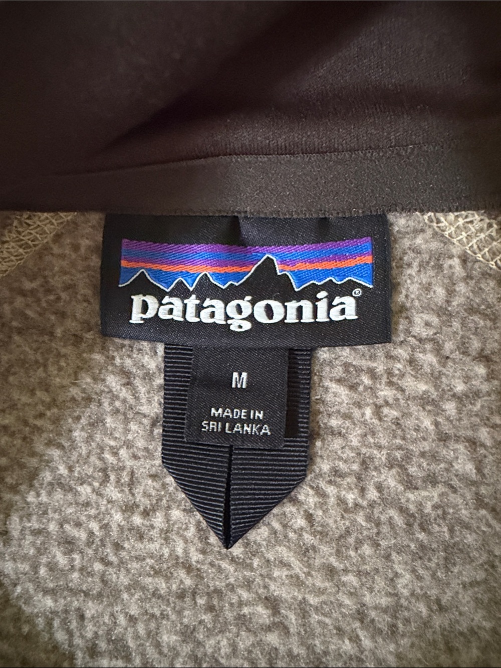 Patagonia Heathered Brown Full-Zip Fleece Jacket Size Medium - Picture 6 of 9